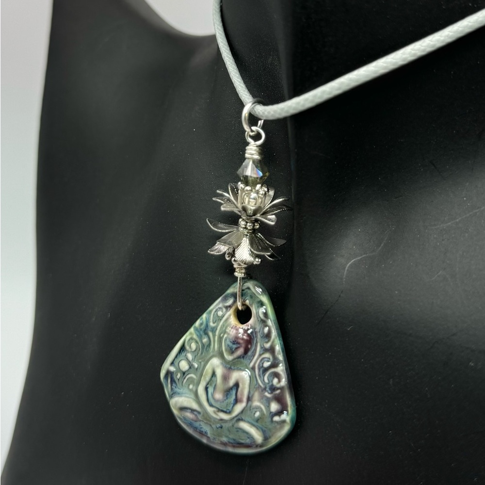 Handmade Porcelain Buddha Necklace